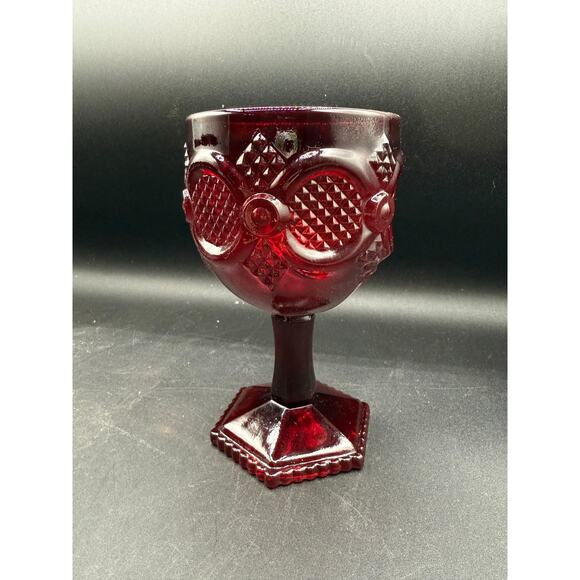 Vintage Avon Ruby Red 1876 Cape Cod Wine Goblets – Set of 4 - Picture 7 of 8